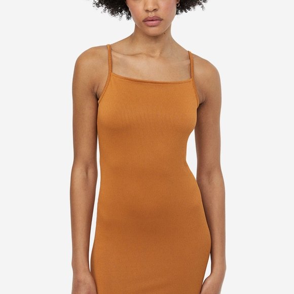 NWOT H&M Open-Backed Ribbed Jersey Dress - Picture 4 of 4
